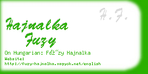 hajnalka fuzy business card